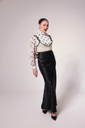 Polka Dot Ribbon Blouse