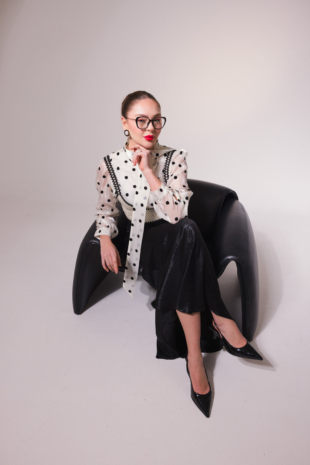 Metallic Textured Satin Skirt