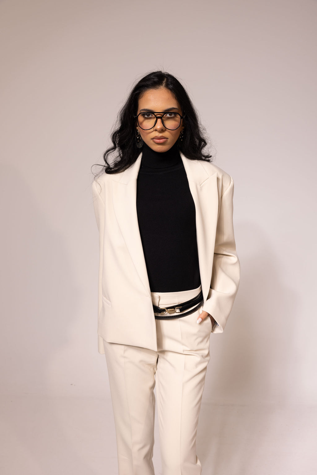Ivory Cropped Blazer