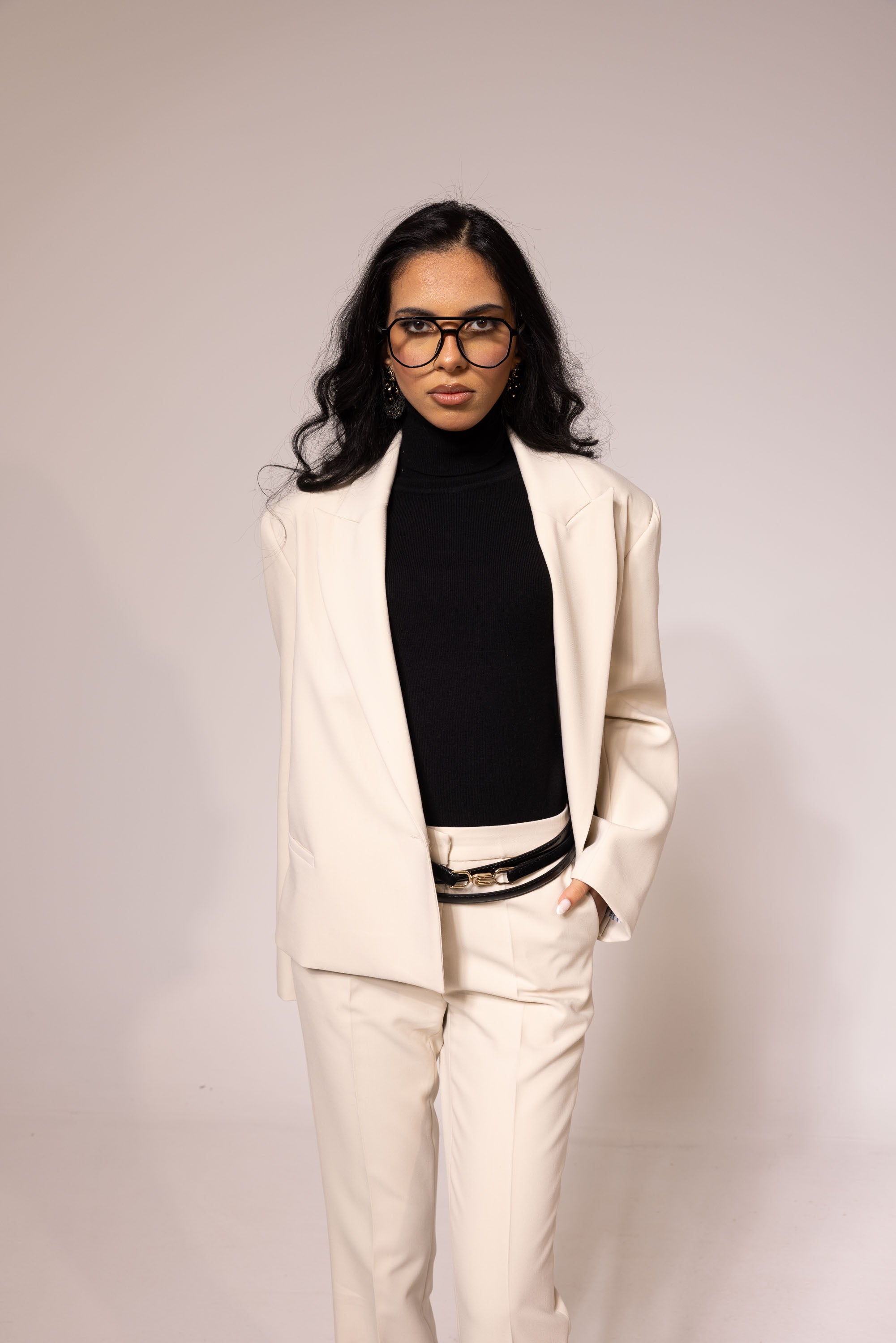 Ivory Cropped Blazer