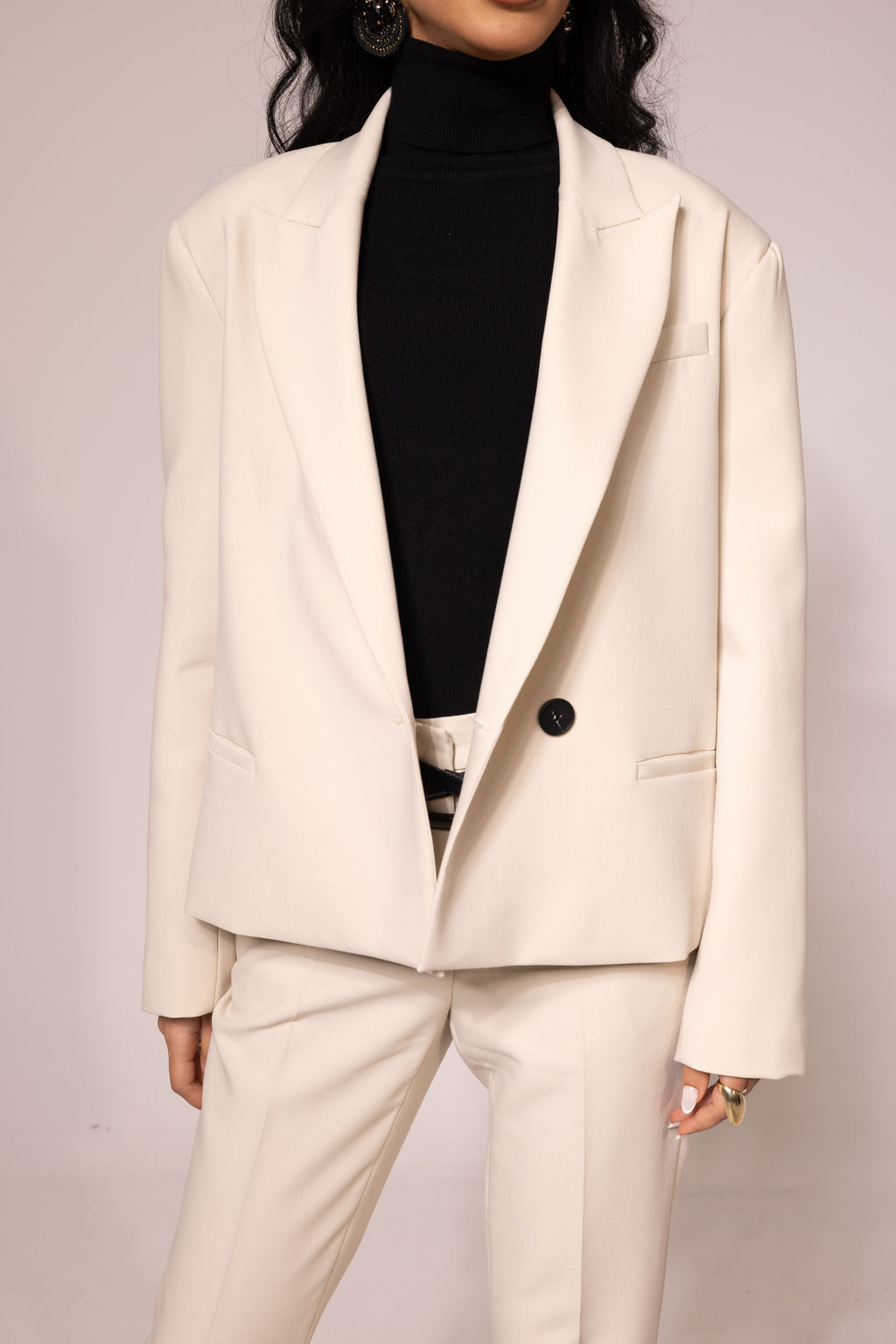 Ivory Cropped Blazer