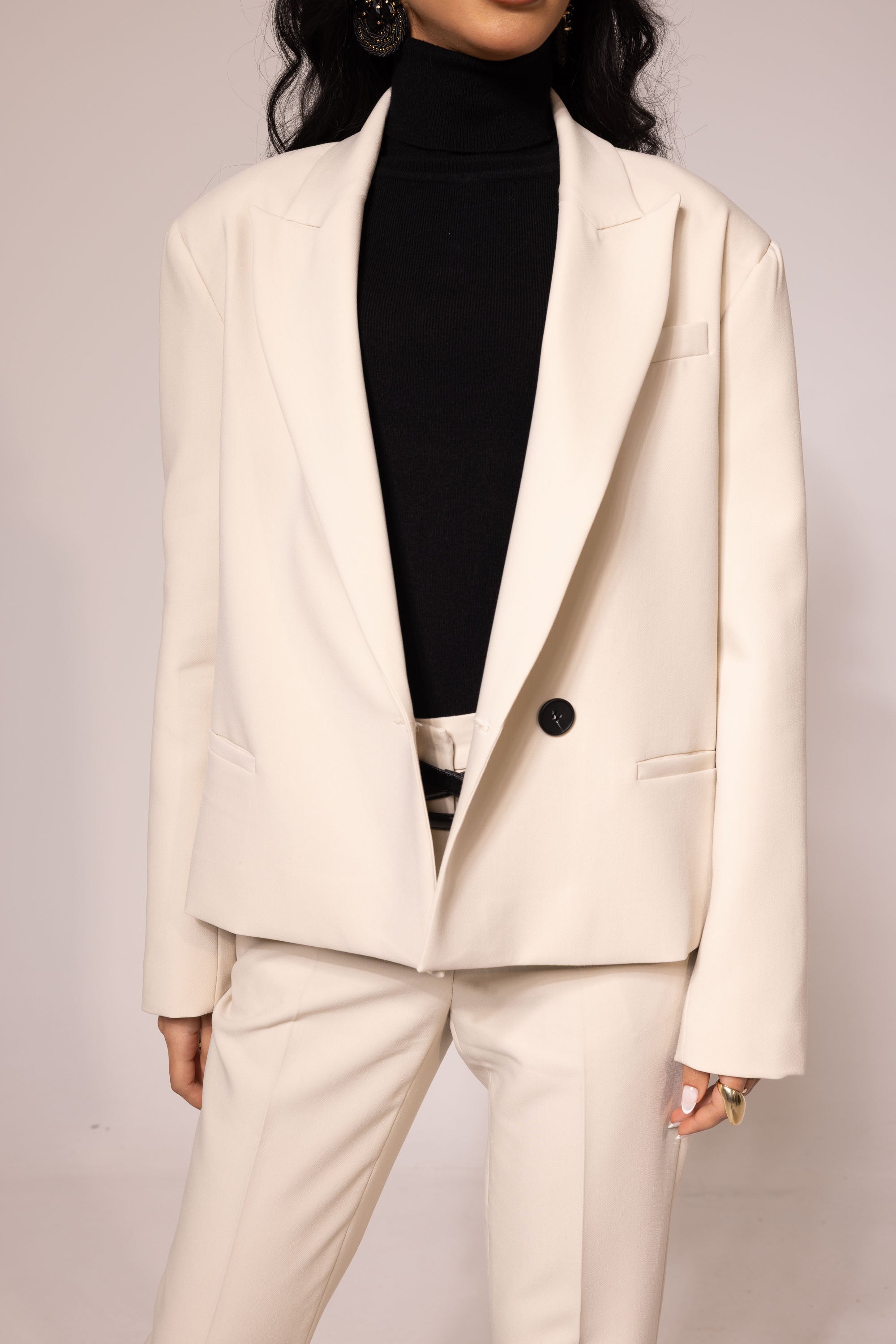 Ivory Cropped Blazer