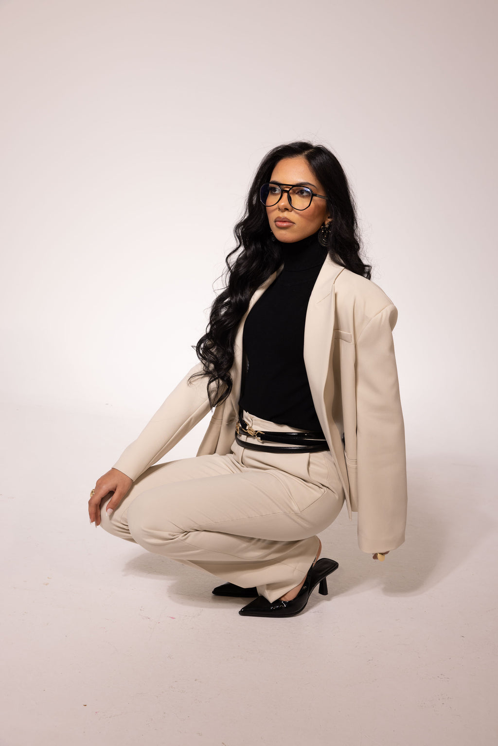 Ivory Cropped Blazer