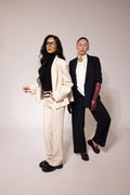 Navy Pinstripe Tailored Pants